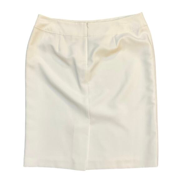Kasper Separates White Pencil Skirt Classic Career Wear Basic Knee Length Sz 14 - Picture 2 of 6